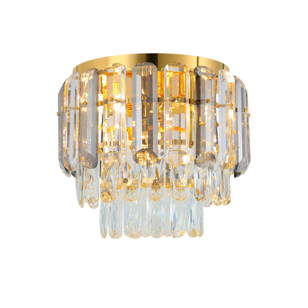 Flush Crystal Ceiling Chandelier Light