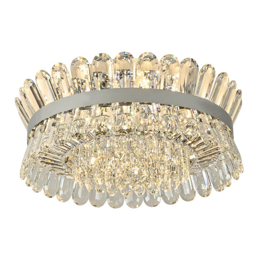 Main image of Flush Ring Crystal Deluxe Chandelier Ceiling Light | TEKLED 159-18074