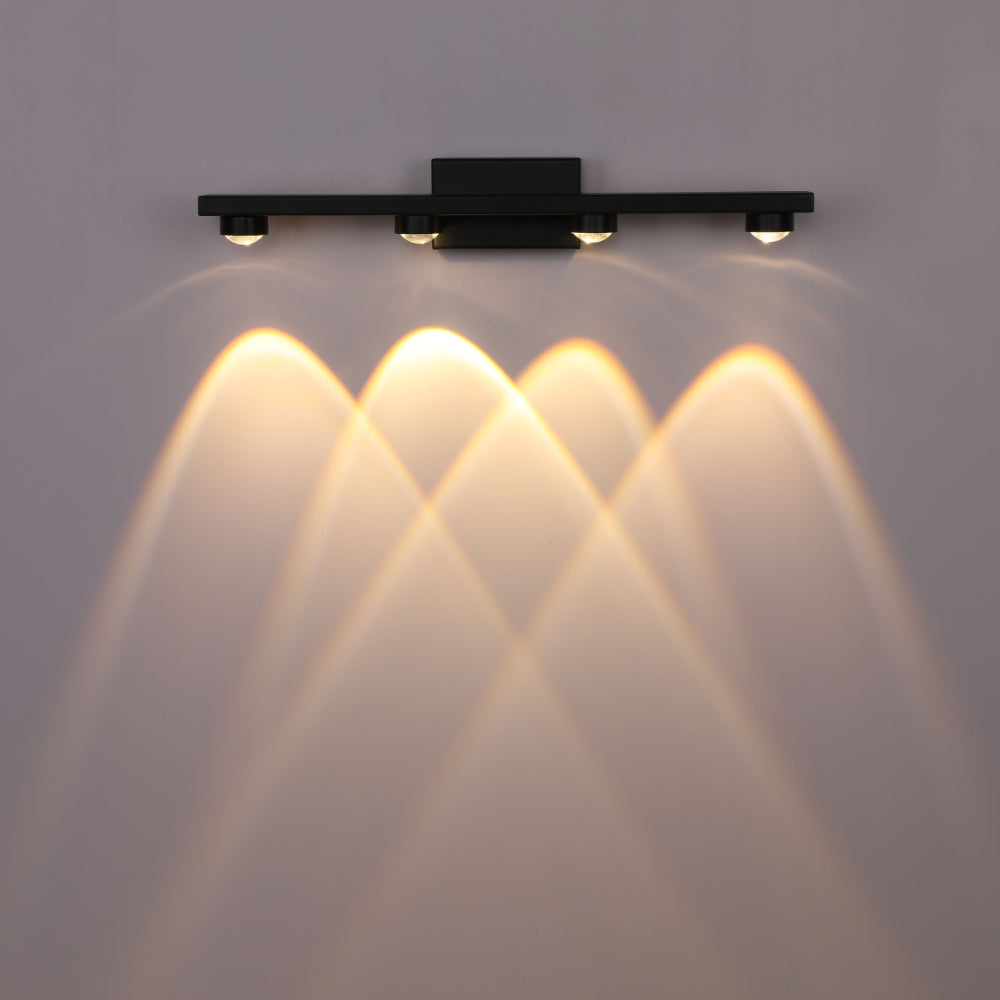 Freja Nordic Mirror LED Wall Light Black 4000K 7