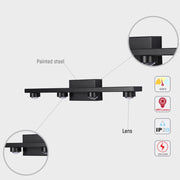 Freja Nordic Mirror LED Wall Light Black 4000K 11