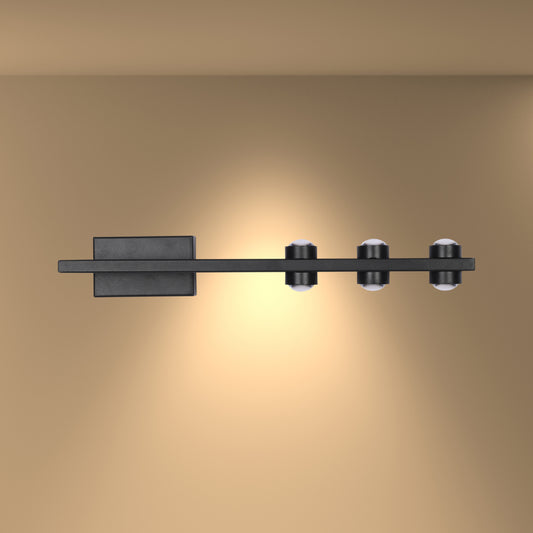 Freja Nordic Mirror LED Wall Light Black 4000K 2