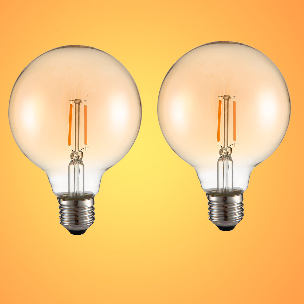 LED Filament Globe Bulb E27 Edison Screw Warm White 2400K 35