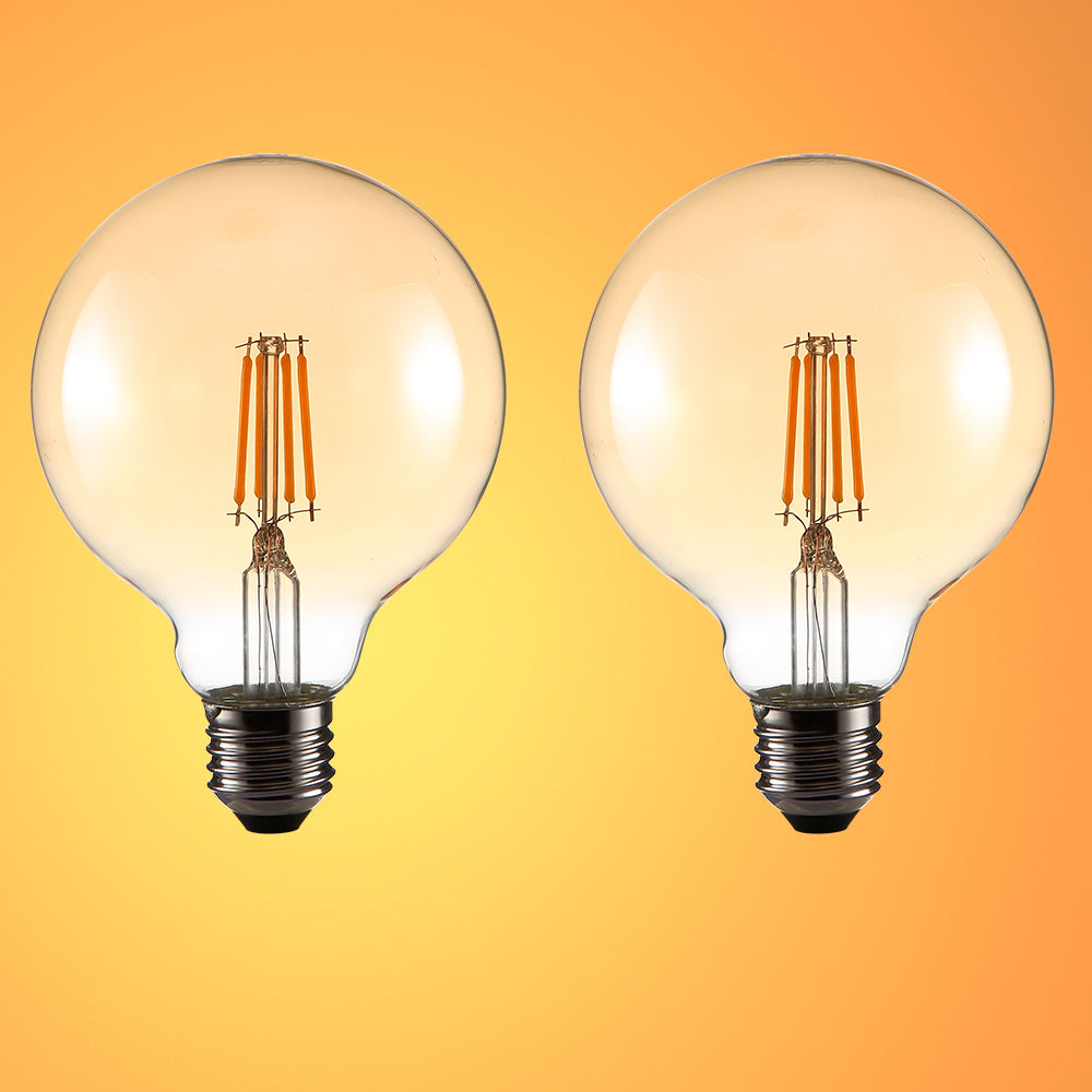 LED Filament Globe Bulb E27 Edison Screw Warm White 2400K 36