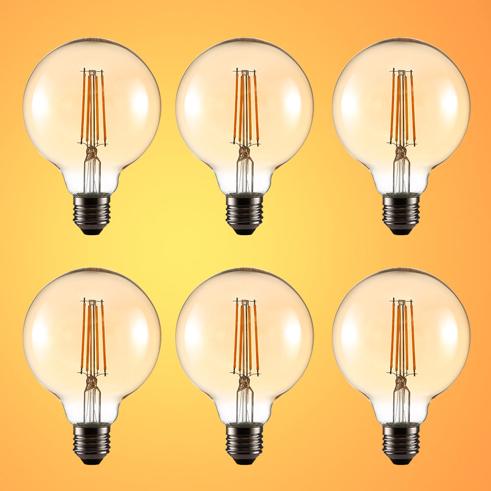 LED Filament Globe Bulb E27 Edison Screw Warm White 2400K 39