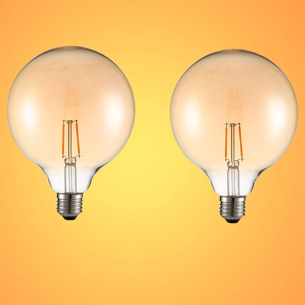 LED Filament Globe Bulb E27 Edison Screw Warm White 2400K 40