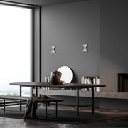Hourglass Up Down Decorative Modern LED Wall Light Black 4000K 12W 2