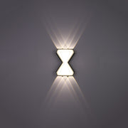 Hourglass Up Down Decorative Modern LED Wall Light Black 4000K 12W 4