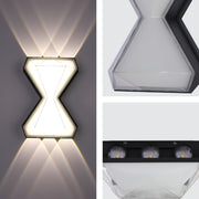Hourglass Up Down Decorative Modern LED Wall Light Black 4000K 12W 7