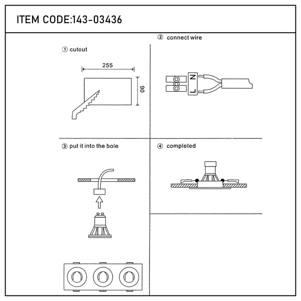 User manual for Glare Guard Fixed Recessed GU10 Downlight-143-03436