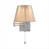 Main image of Metal Swing Arm Frustum Wall Light with E27 Fitting Silvery chrome