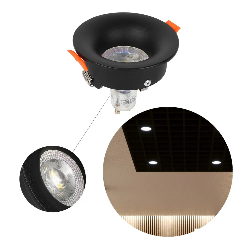 Close shot of the Halo Low-Glare Fixed Recessed GU10 Downlight-143-03992