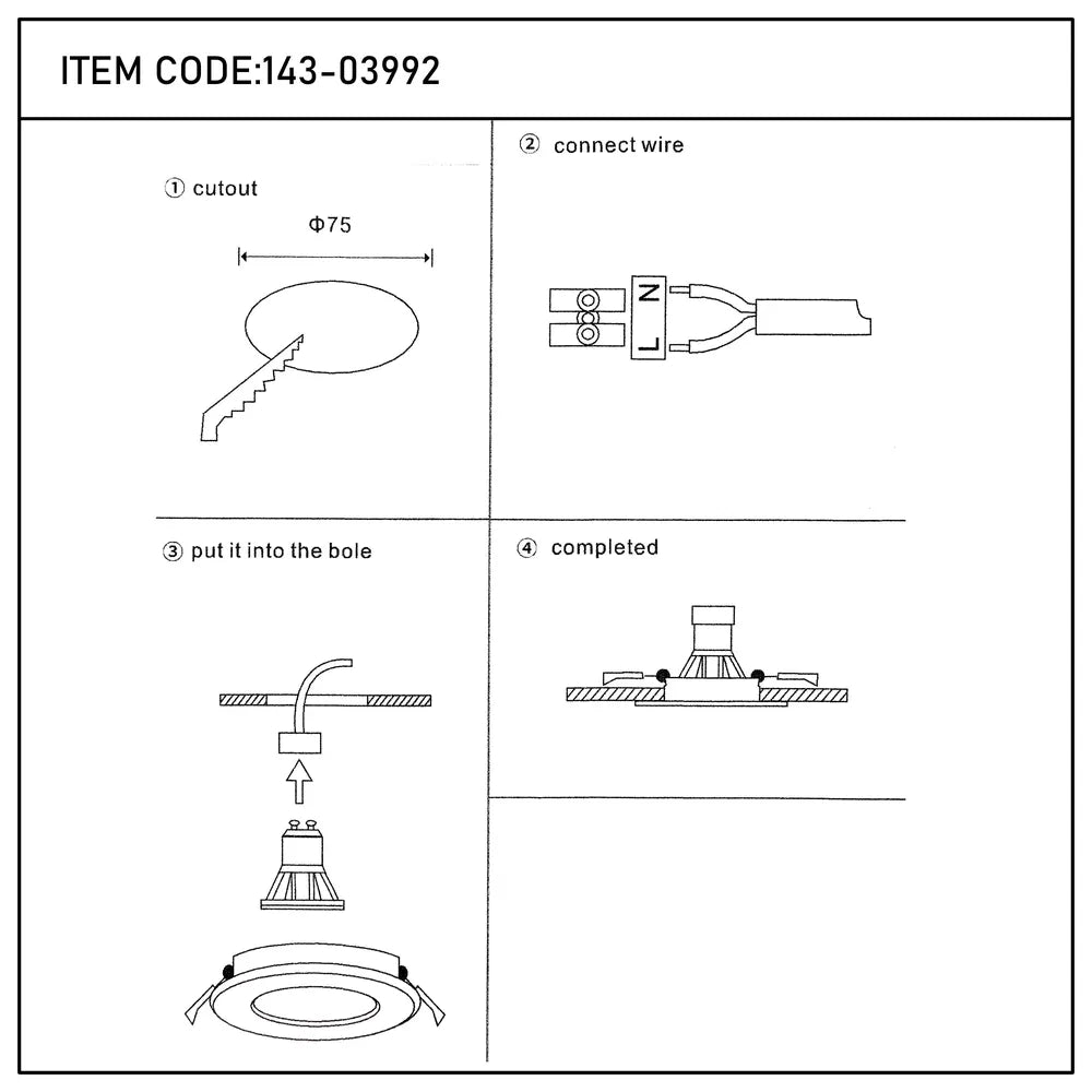 User manual for Halo Low-Glare Fixed Recessed GU10 Downlight-143-03992