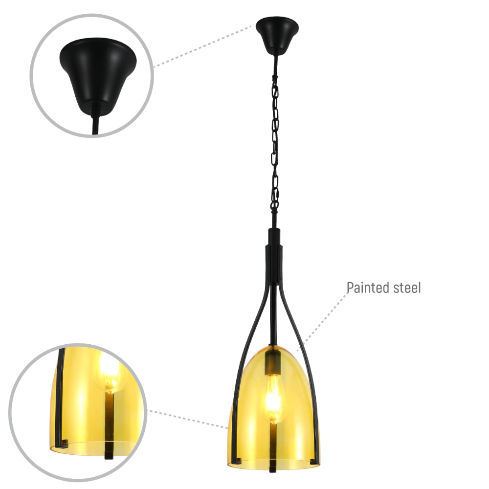 Havana Bell Glass Pendant Light 11