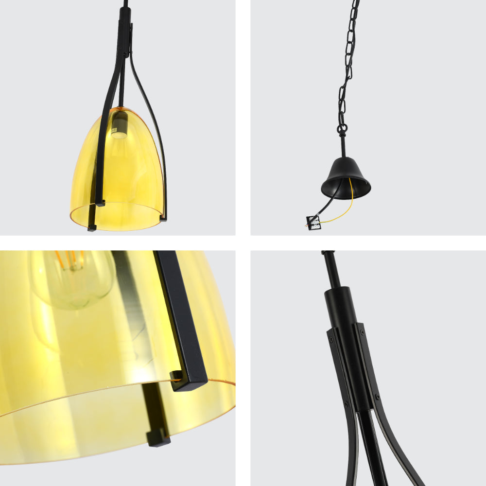 Havana Bell Glass Pendant Light 13