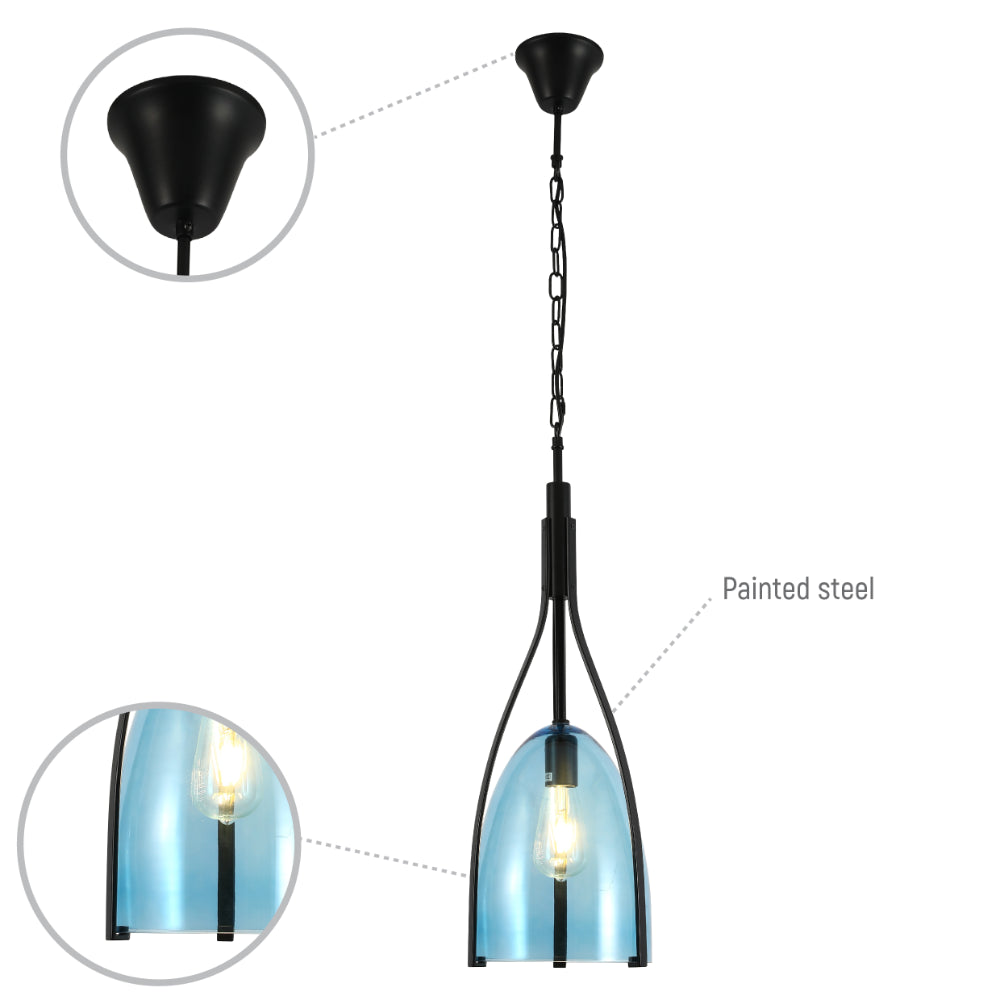 Havana Bell Glass Pendant Light 12