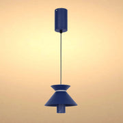 Stylish modern blue pendant light. Contemporary design for a unique home lighting statement.