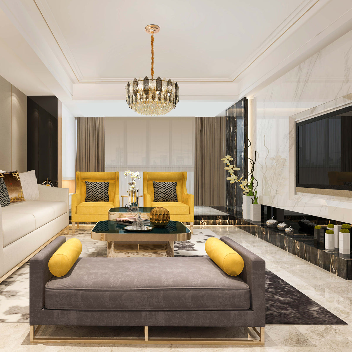 Luxury gold chandelier deals