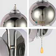 L-Shape Dome Glass Wall Light E27 with Pull Down Switch 10