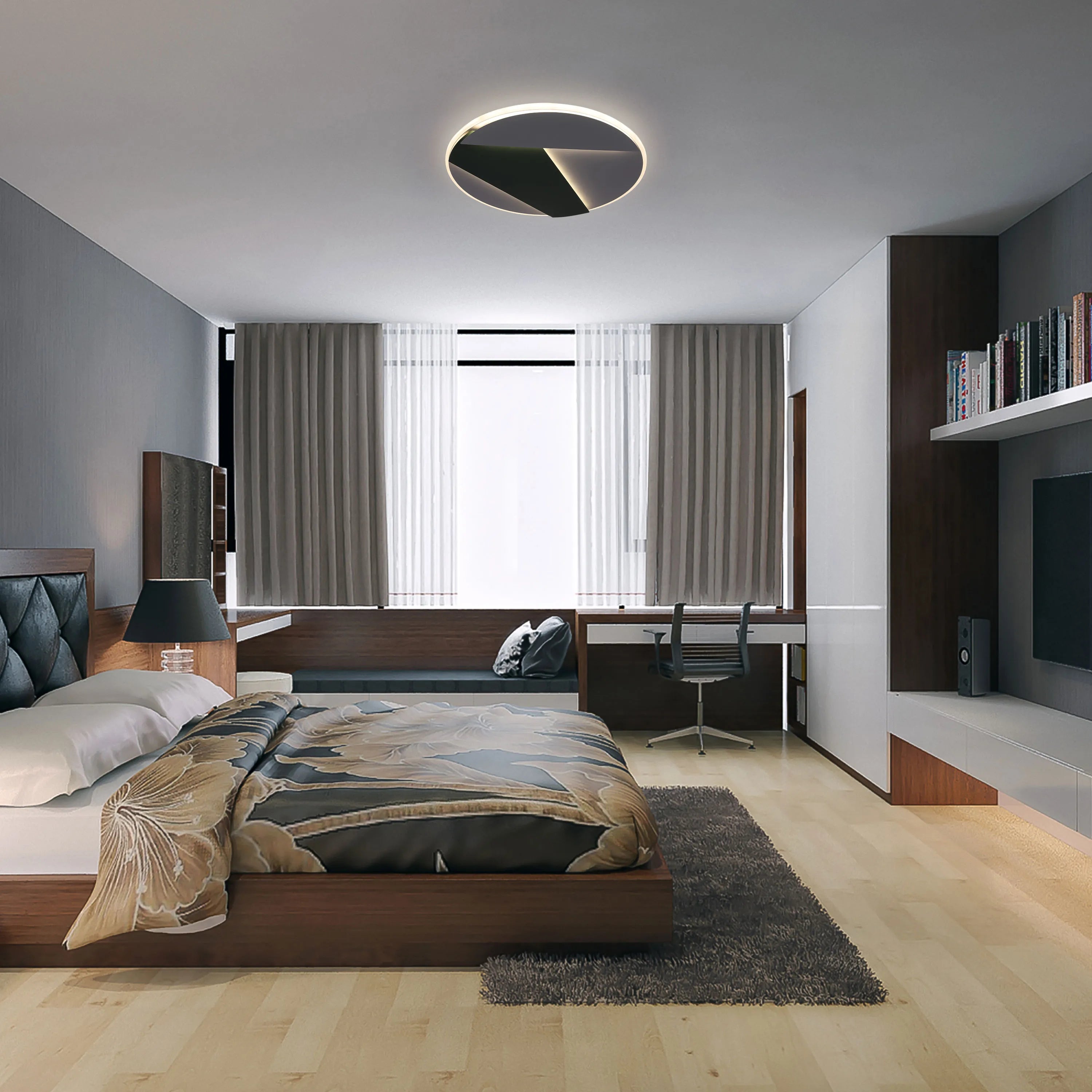 Layered LED Ceiling Light with Hidden Lighting, Flush Mount, LED Flush Ceiling Light, TEKLED