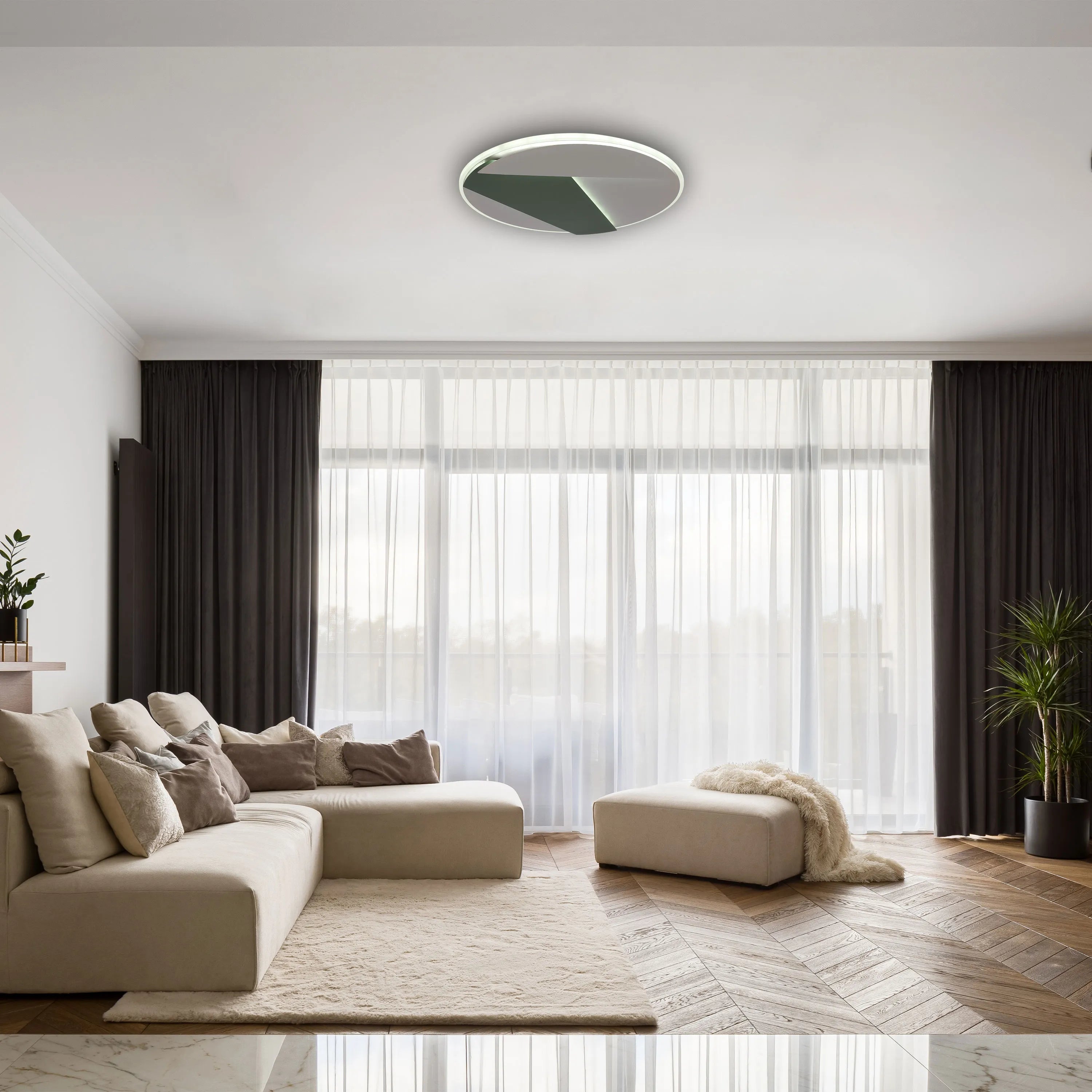 Layered LED Ceiling Light with Hidden Lighting, Flush Mount, LED Flush Ceiling Light, TEKLED