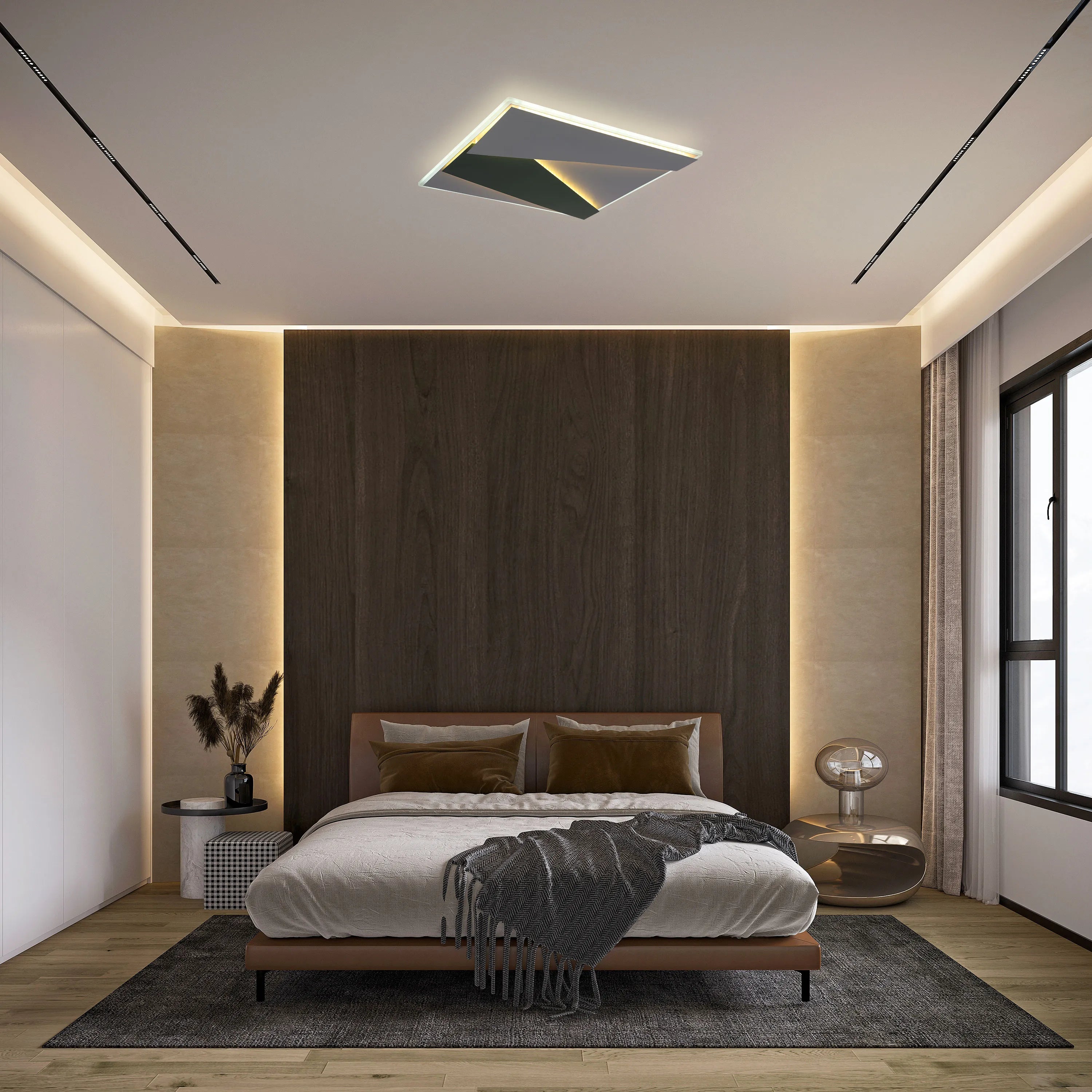 Layered LED Ceiling Light with Hidden Lighting, Flush Mount, LED Flush Ceiling Light, TEKLED