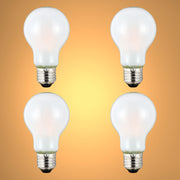 LED Bulb A60 GLS E27 Frosted Glass Pack of 4 1