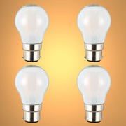 LED Bulb Golf Ball B22 2W 2700K Frosted Glass Pack of 4 1