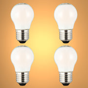 Pack of 4 Golf Ball E27 4W warm white Milky Glass filament LED Bulbs