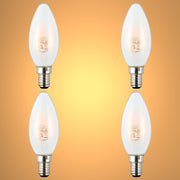 LED Candle Bulb Dimmable E14 4W Frosted Glass Pack of 4 1