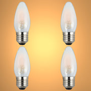 LED Candle Bulb Dimmable E27 4W 2700K Frosted Glass Pack of 4 1