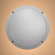 Fool Moon Eyelid LED Diecast Aluminium Round Wall Lamp 20W Cool White 4000K IP54 Grey 275mm 1