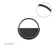 LED Flush Wall Light Round Black 3000K 5