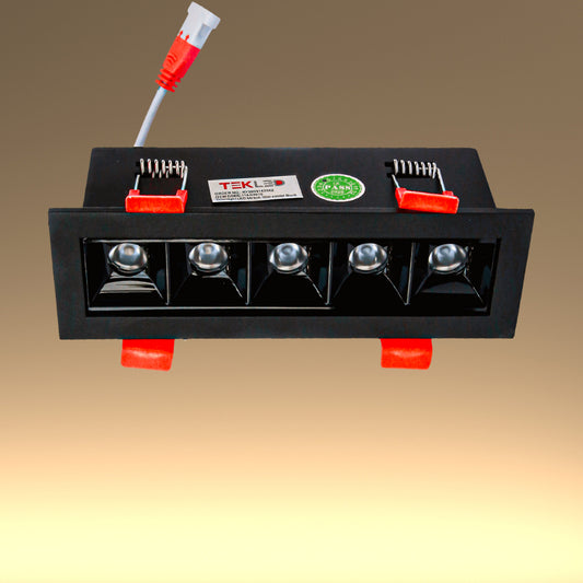 LED Mirage Laser Blade Recessed Rectangle Fixed Downlight 10W Cool White 4000K IP20 1