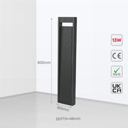 LED Outdoor Pathway Bollard Lawn Light 13W 4000K 5