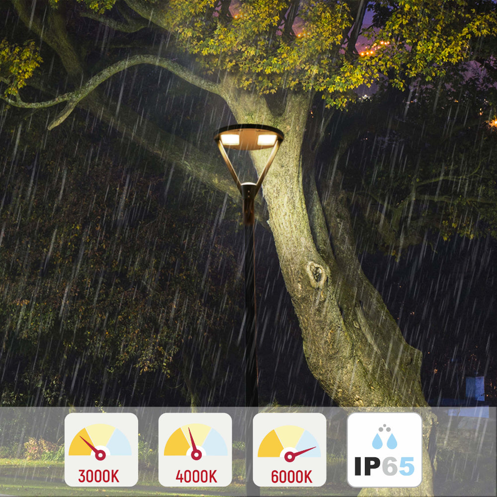 LED Pathway Garden Lamp Post Top Light 60W 3CCT | TEKLED