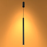 Integrated LED Modern Cylinder Pendant Ceiling Light Suspended Downlight Black 2