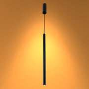 Integrated LED Modern Cylinder Pendant Ceiling Light Suspended Downlight Black 2