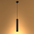Integrated LED Modern Cylinder Pendant Ceiling Light Suspended Downlight Black 9