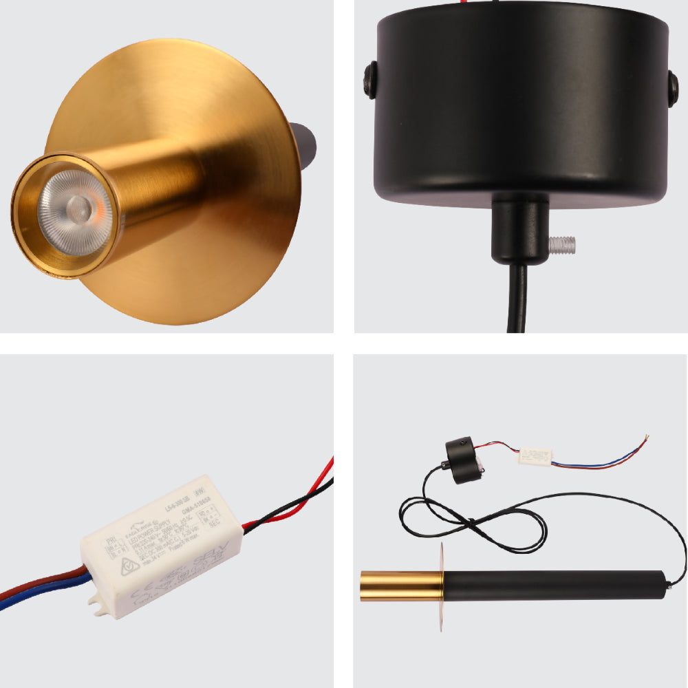 LED Pendant Downlight 5W 3000K Black and Bronze 25