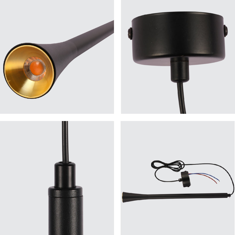 LED Pendant Downlight 5W 3000K Black and Bronze 26