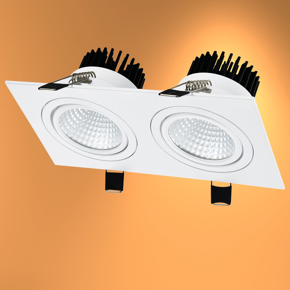 LED Tilt Recessed Rectangle Downlight 2 Way IP20 CRI90 25