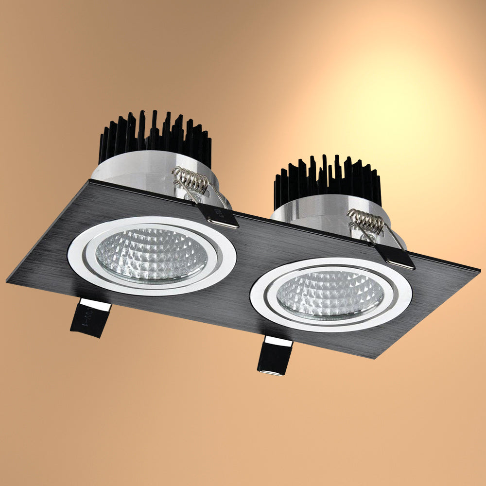 LED Tilt Recessed Rectangle Downlight 2 Way IP20 CRI90 24