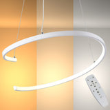 LED Spiral White Chrome Gold Finishing 30W CCT Change Dimmable Contemporary Nordic Scandinavian Pendant Ceiling Light with Remote Control 2