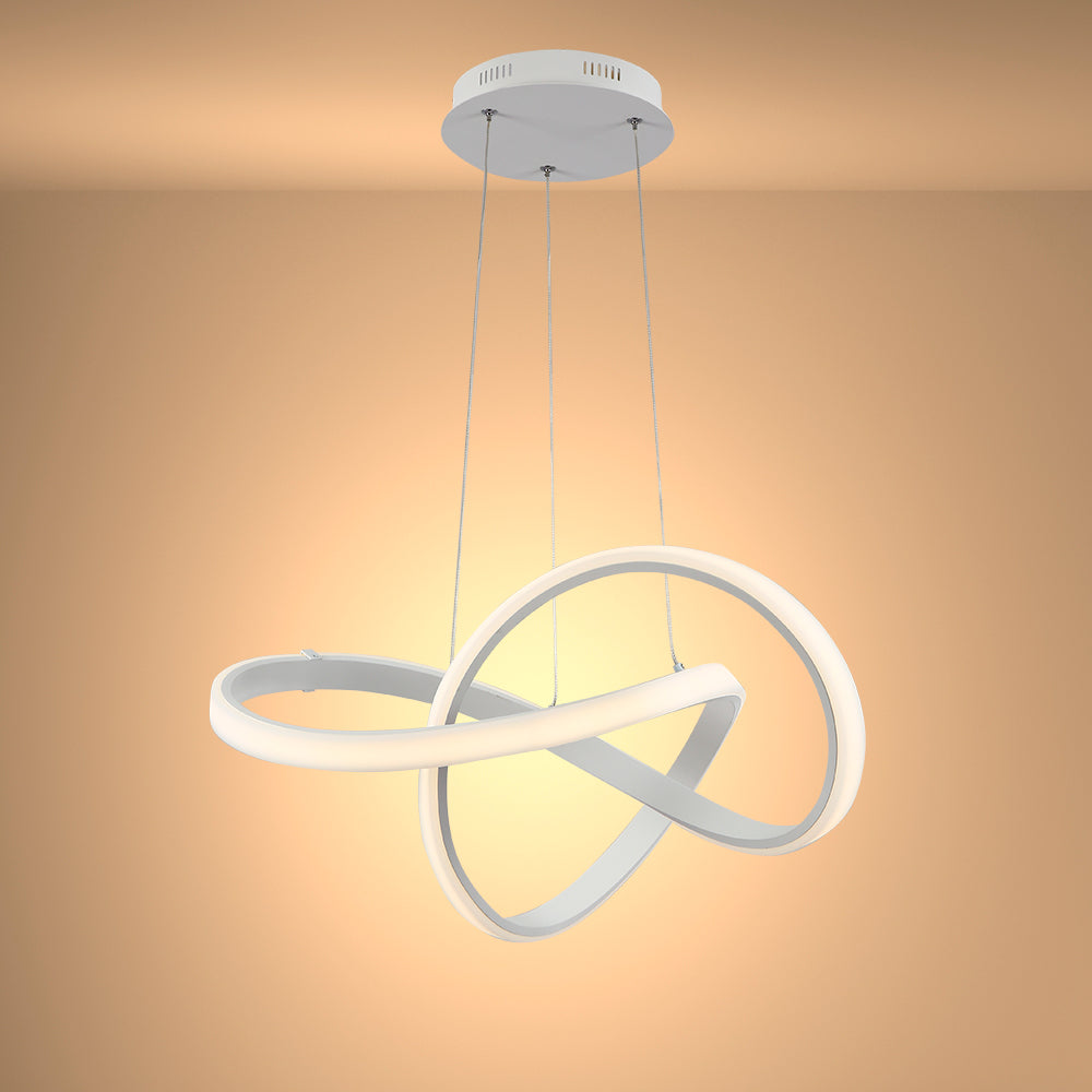 LED Double Triple Loop-Infinity White-Black-Gold Finishing 4000K Natural Cool White Modern Contemporary Nordic Scandinavian Pendant Ceiling Light 1