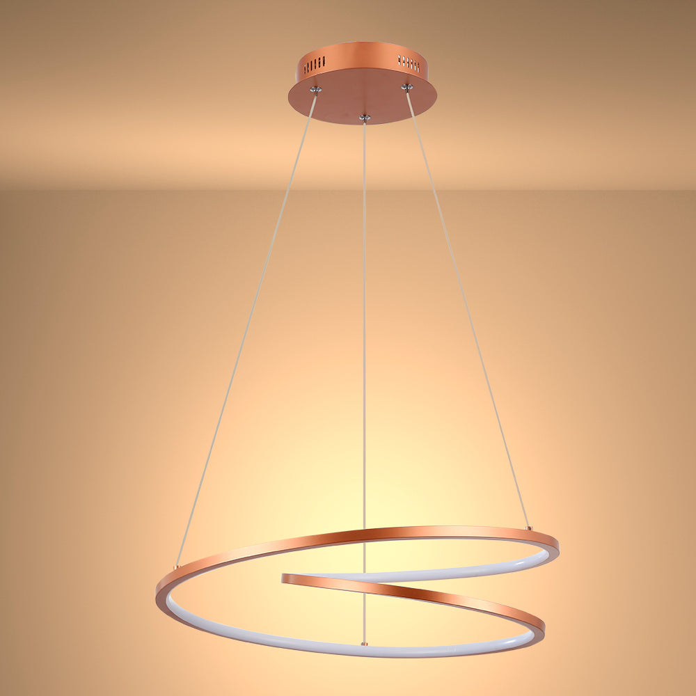 LED Double Triple Loop-Infinity White-Black-Gold Finishing 4000K Natural Cool White Modern Contemporary Nordic Scandinavian Pendant Ceiling Light 3