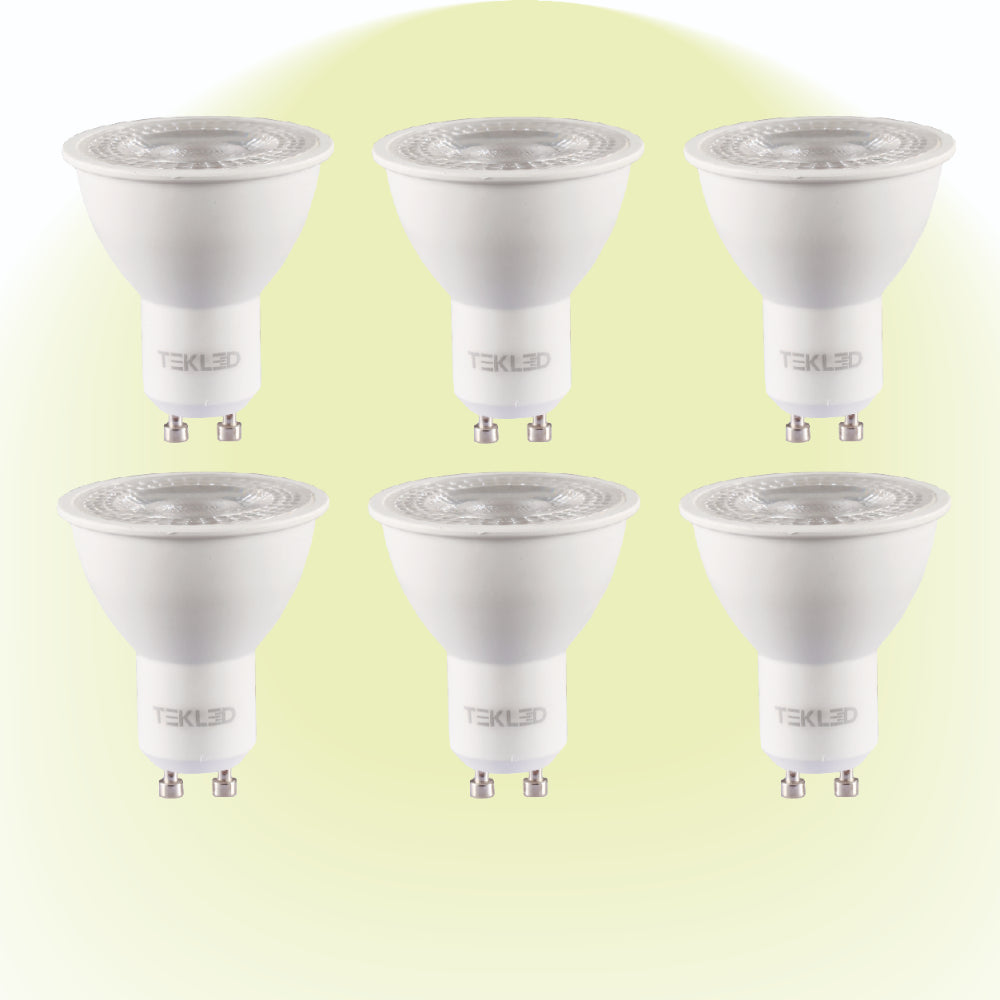 Lepus LED Spot Bulb PAR16 Dimmable GU10 7W Pack of 6 - 4000K Cool White