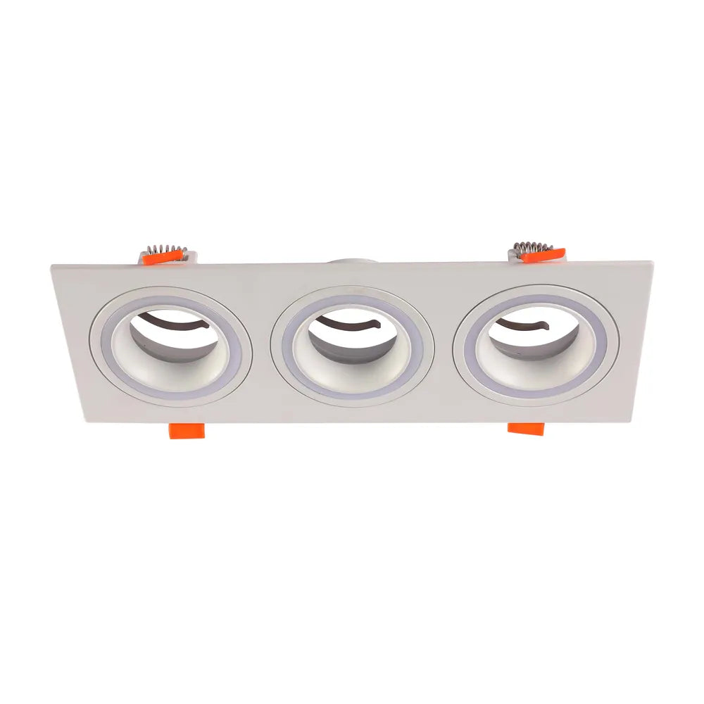 GU10 Downlight Fixture TEKLED Low UGR Fixed Recessed GU10 Downlighter Square-3 Lamp-143-03405