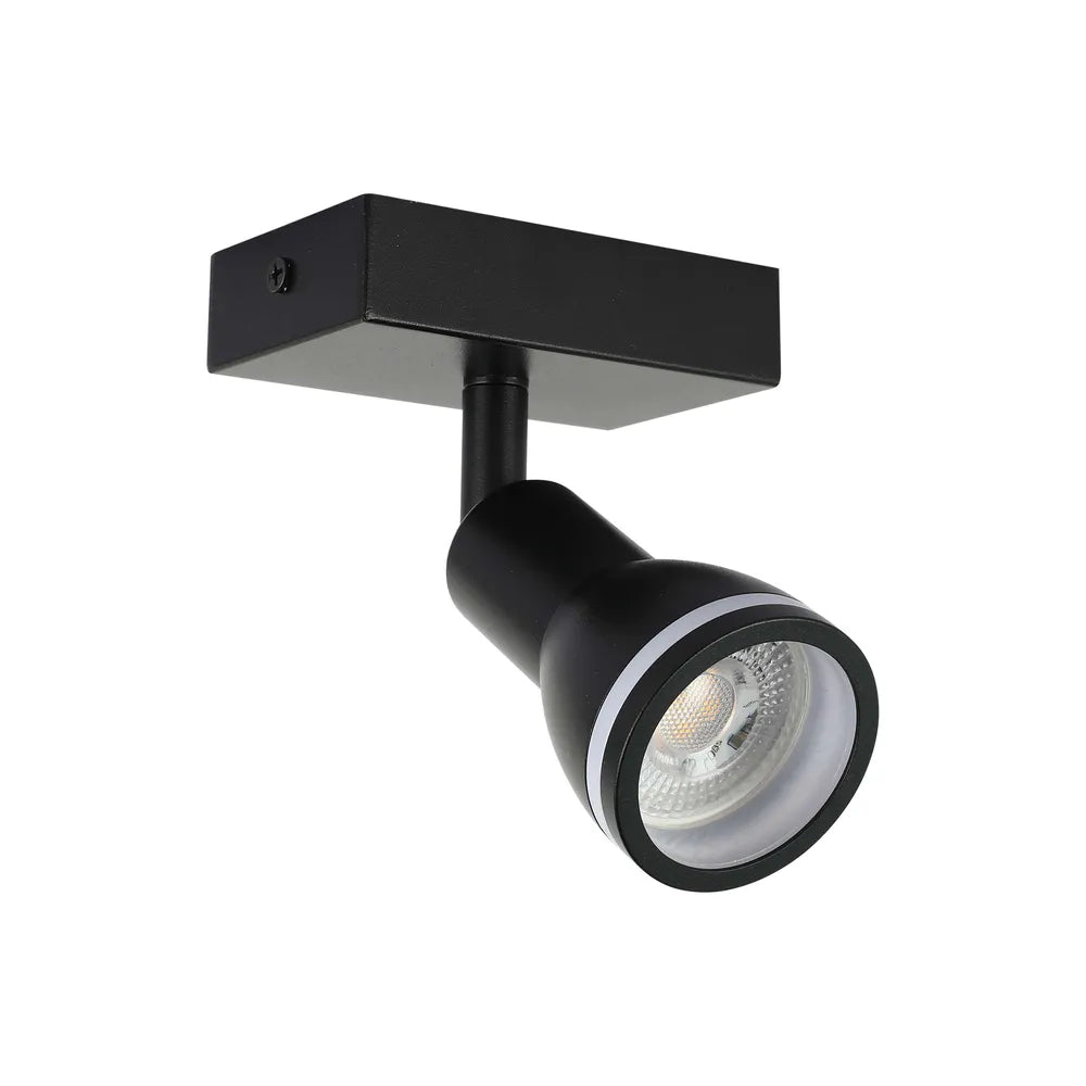 Spotlights TEKLED Luma Cylindro GU10 Spotlight Fixture-Black-172-03208