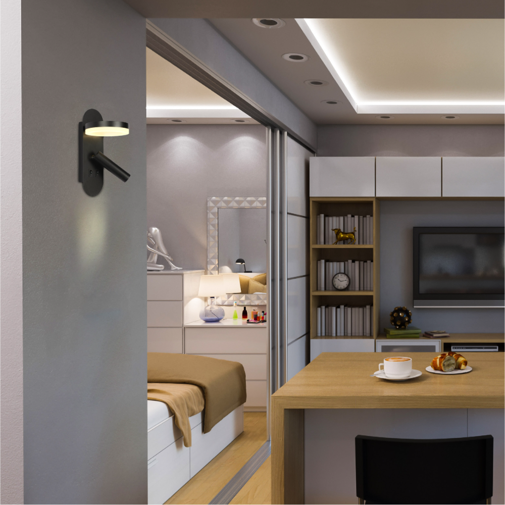 Lunar Halo Bedside Reading LED Wall Light 8