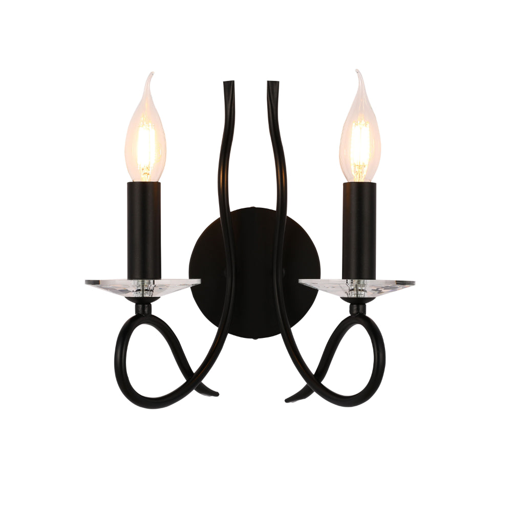 LuxAura Candle Wall Lamp - Single and Double Scroll Options 2